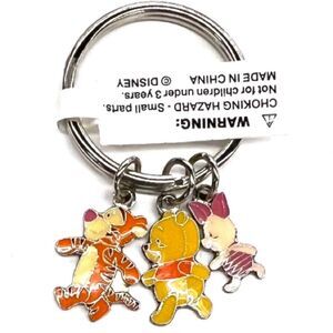 Walking Winnie the Pooh, Roo and Tigger  Vintage Collectible Disney Charm Key C